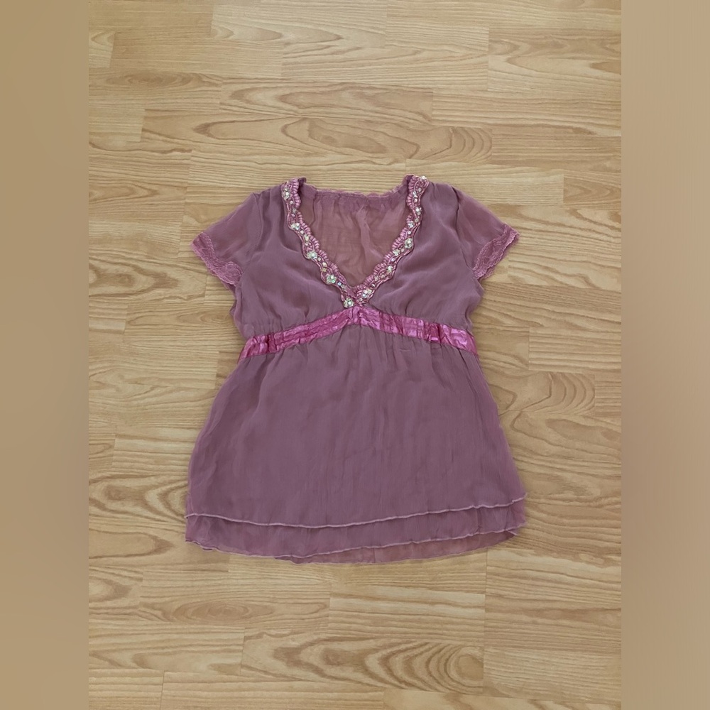 Sheer Lingerie Sequined Top